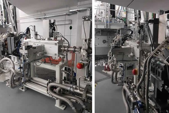 The energy selection system used in proton beam therapy.