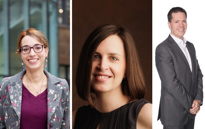 A photo of Dr Sara Valpione, Dr Emma Searle, and Mr Paul Sutton.