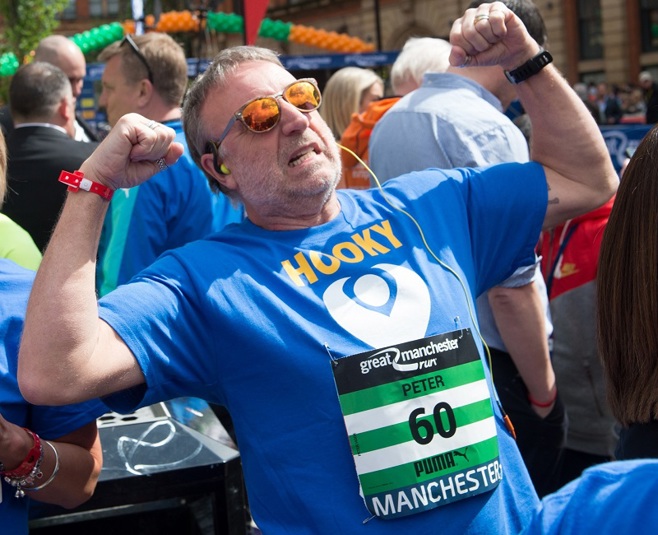 A photo of Peter Hook at the 2023 Great Manchester Run.
