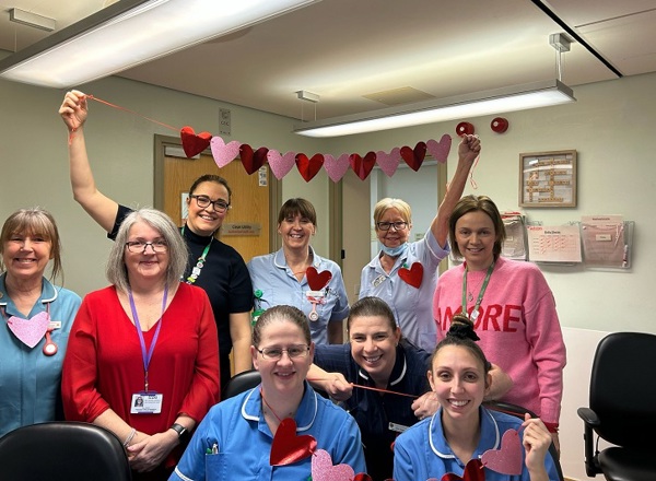 A photo of the chemotherapy and immunotherapy team at Leighton Hospital who deliver haematology treatments.