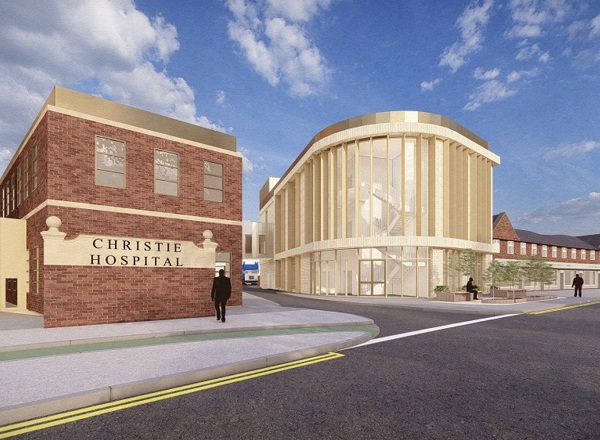 A render showing the new pathology development planned on the site of The Christie hospital on Withington Road.