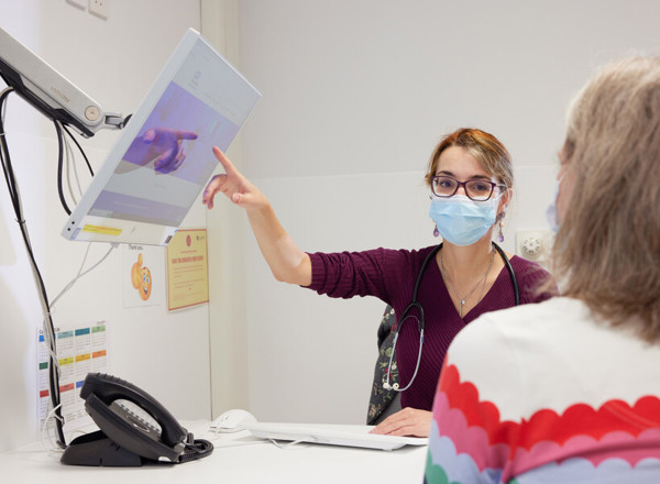 Outpatient, patient and doctor, consultation, September 2022, Dr Sara Valpione, Louise Dobson