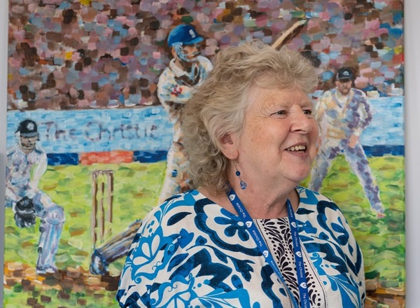 Pat In Front Of Painting