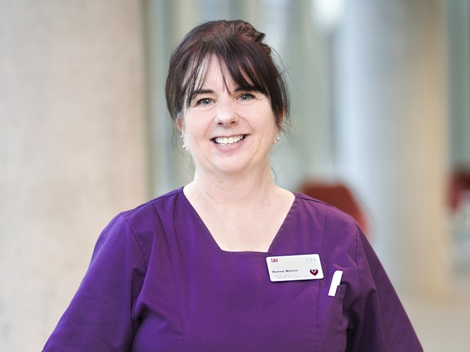 A photo of Bonnie Watson, integrative therapist at The Christie.