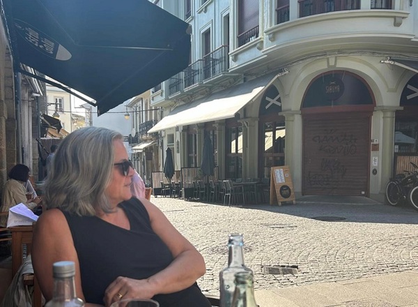 A photo of Christie patient Jo Williams on holiday in Galicia.