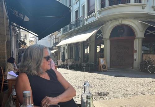 A photo of Christie patient Jo Williams on holiday in Galicia.